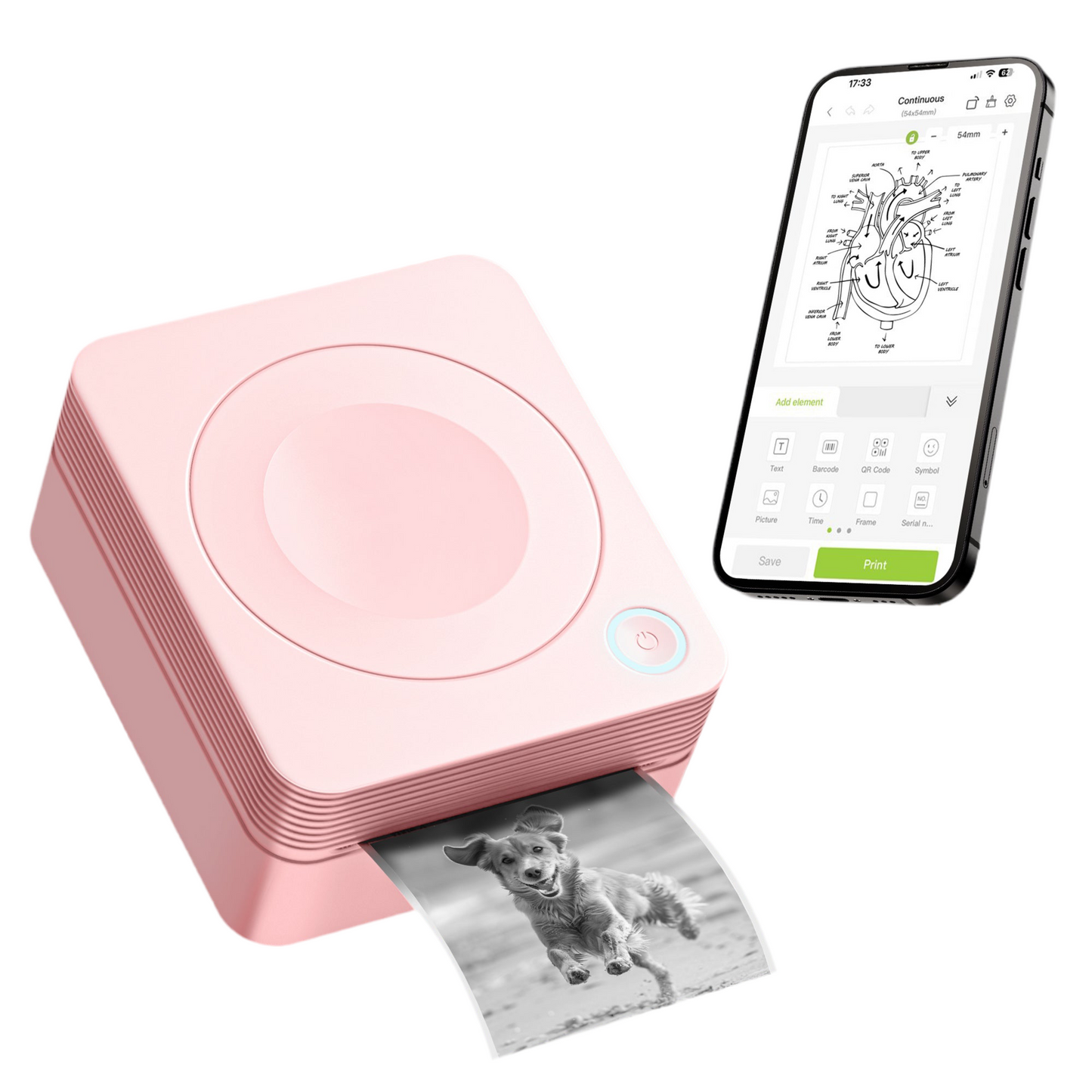 Mini-imprimante de poche PM230 - Connexion sans fil