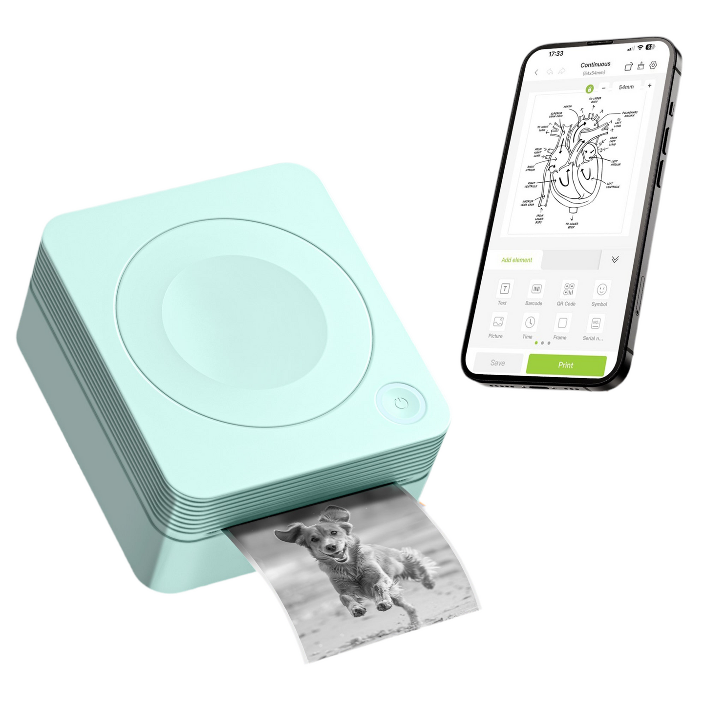 Mini-imprimante de poche PM230 - Connexion sans fil