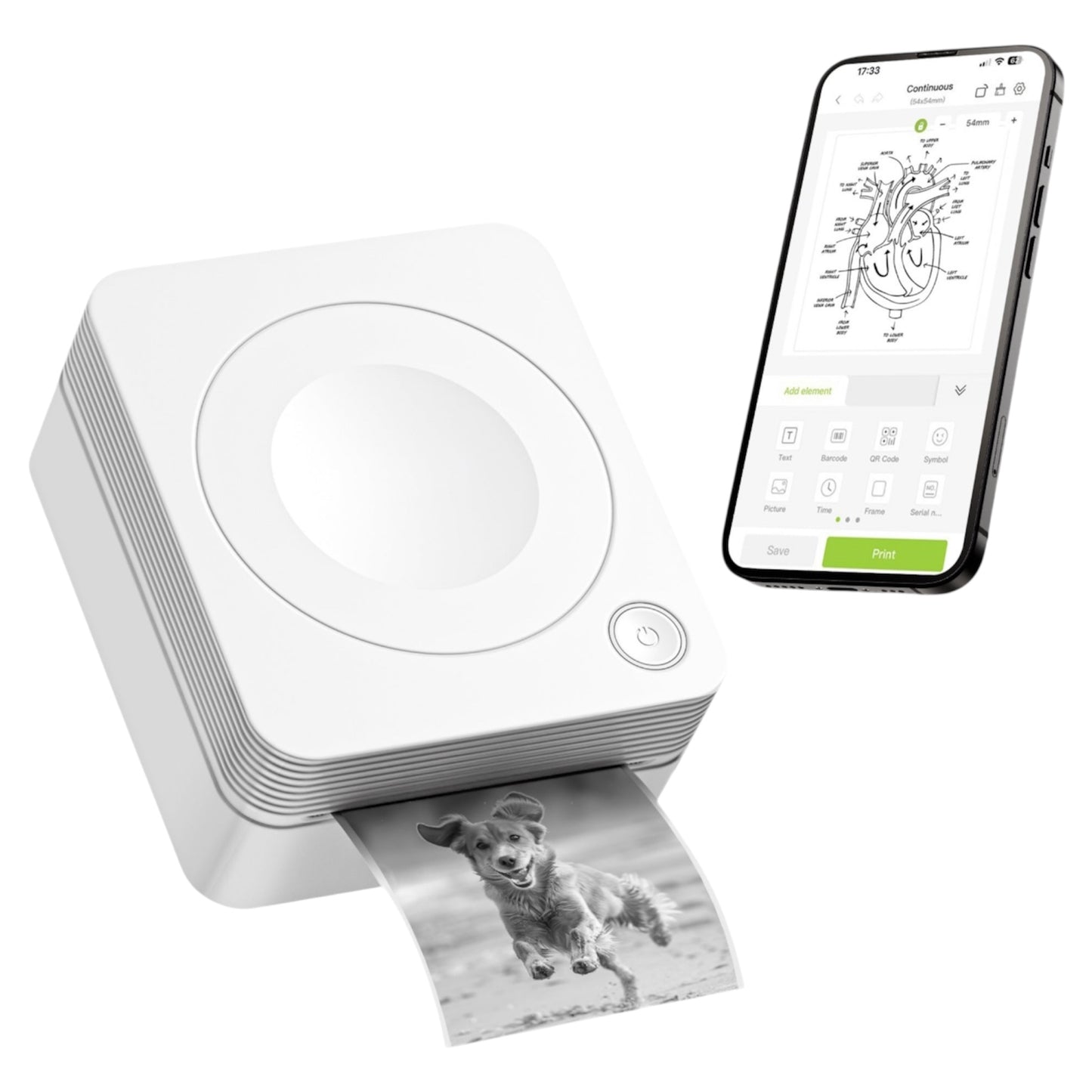 Mini-imprimante de poche PM230 - Connexion sans fil