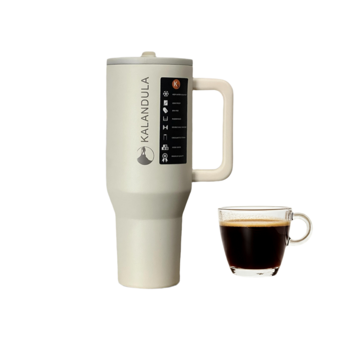 Gobelet en acier Kalandula 1,2 L anti-fuite pour boissons chaudes et froides