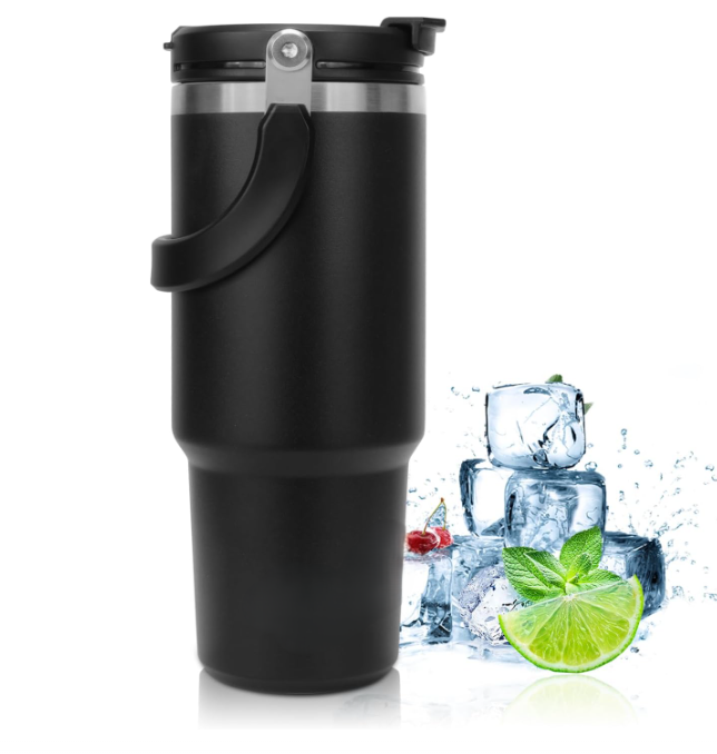 Tumbler with Straw, Travel Mug, Insulated Tumbler