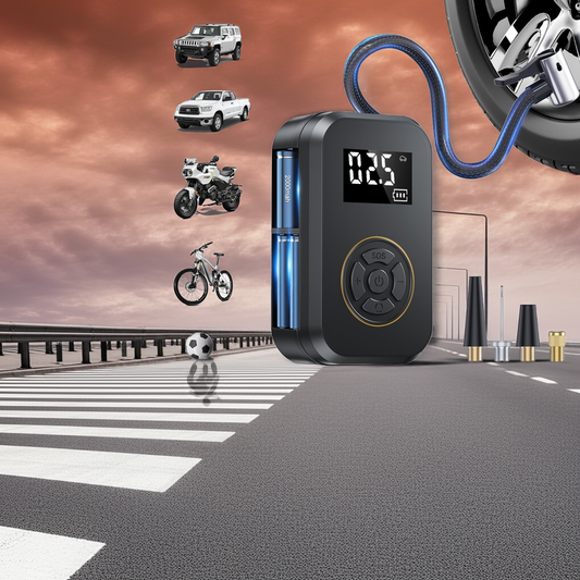 Compressor de ar portátil recarregável em aço Kalandula