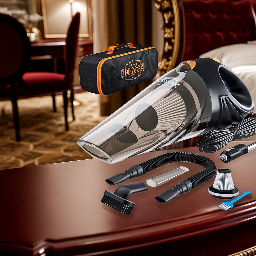 Car Vacuum Cleaner  Portable Handheld 12V Auto Detailer