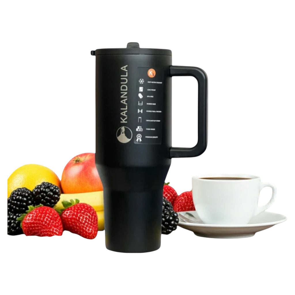 1.2 Kalandula Steel Flip Straw Tumbler 1.2L Leakproof Cup Hot Cold Drinks