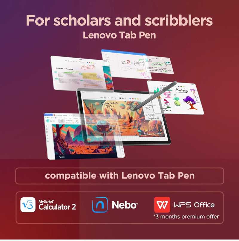 Tablette Lenovo Great M11 Android Full HD 128 Go, stylet 4 Go, gris Luna
