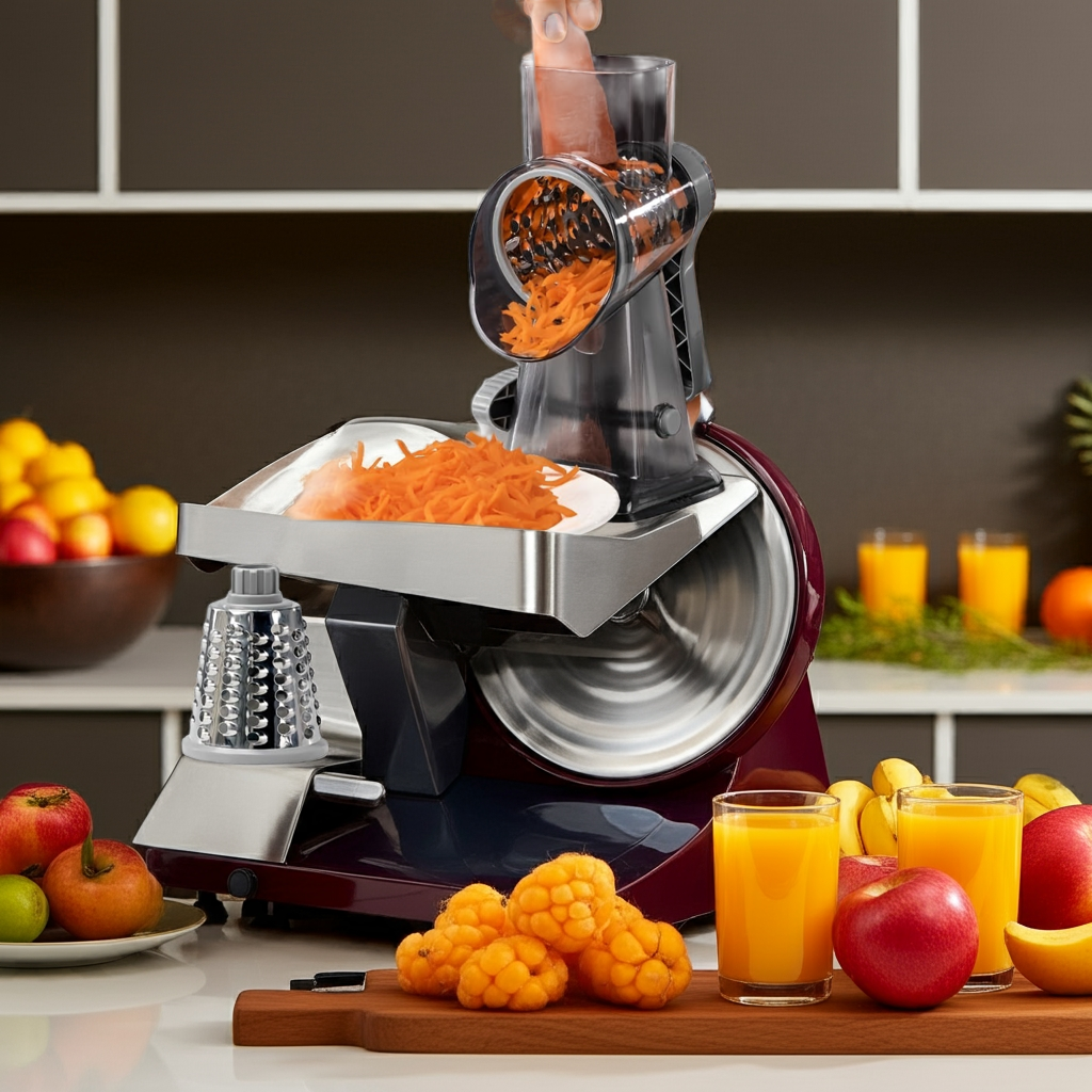 1.3 Kalandula Steel HeavyDuty 3in1 Rotary Food Slicer  Cheese Grater