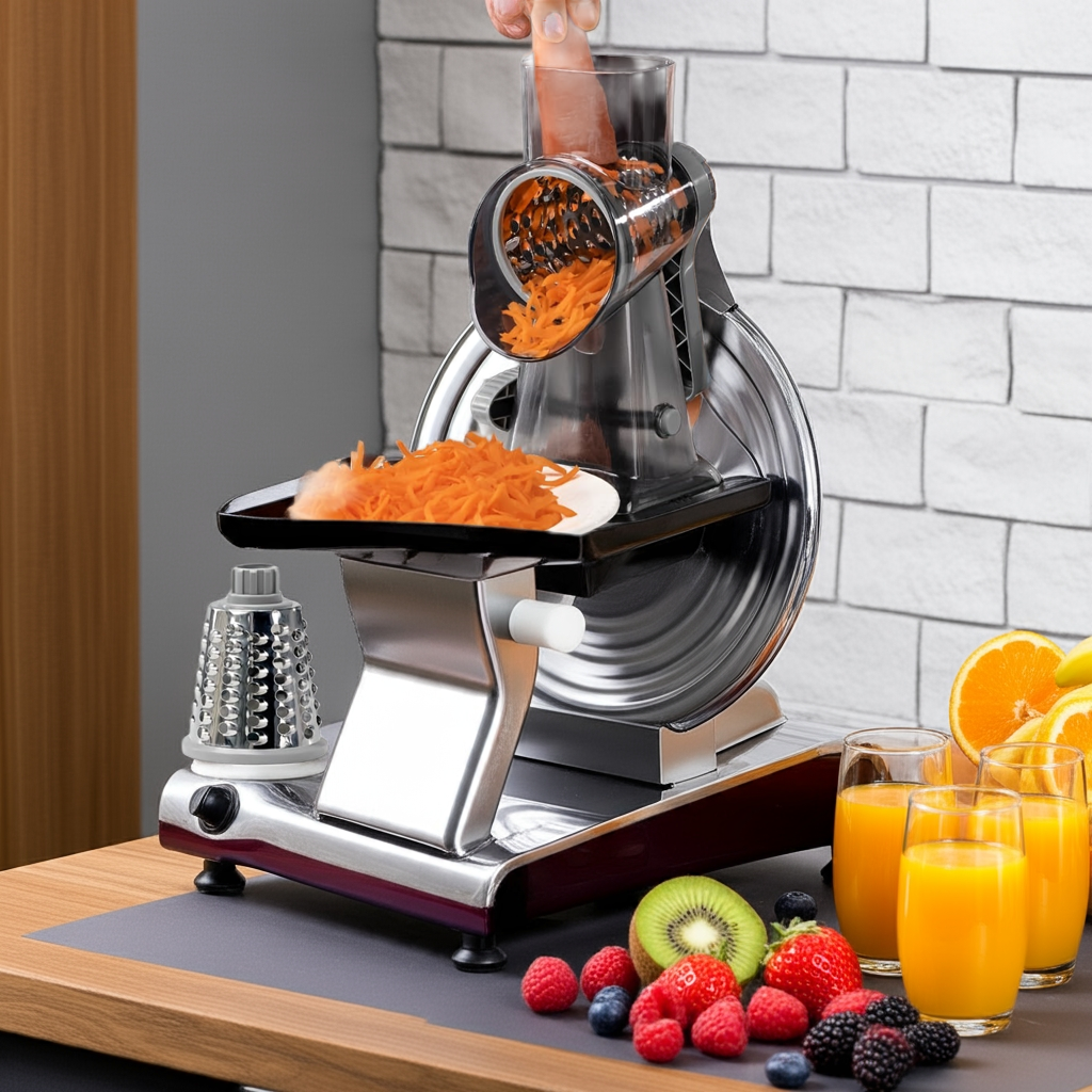 1.3 Kalandula Steel HeavyDuty 3in1 Rotary Food Slicer  Cheese Grater