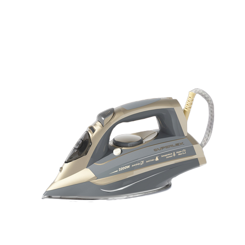 1.3F SUPERLEX 3200W Steam Iron  Powerful Ceramic Soleplate  Auto Shutoff  Fast Heating