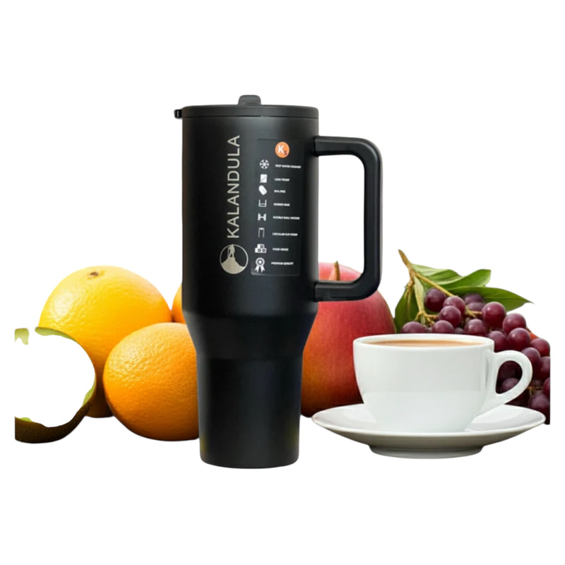 1.2 Kalandula Steel Flip Straw Tumbler 1.2L Leakproof Cup Hot Cold Drinks