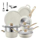 Ensemble de casseroles et poêles en acier Kalandula avec couvercles 15 pièces 