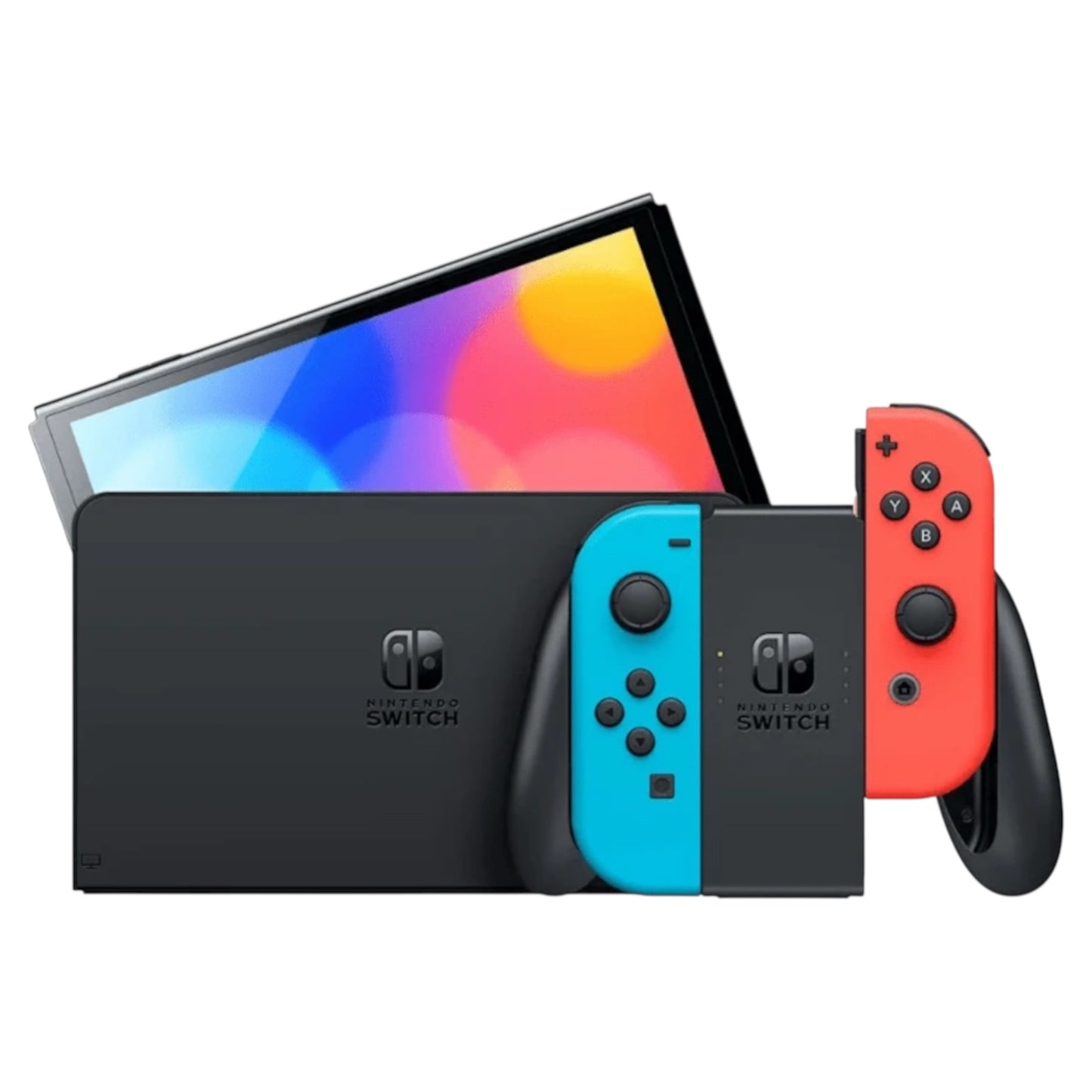 Nintendo Switch OLED Neon BlueRed UK Plug