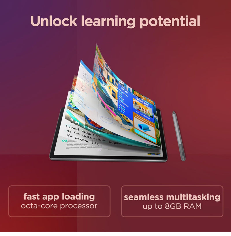 Tablette Lenovo Great M11 Android Full HD 128 Go, stylet 4 Go, gris Luna