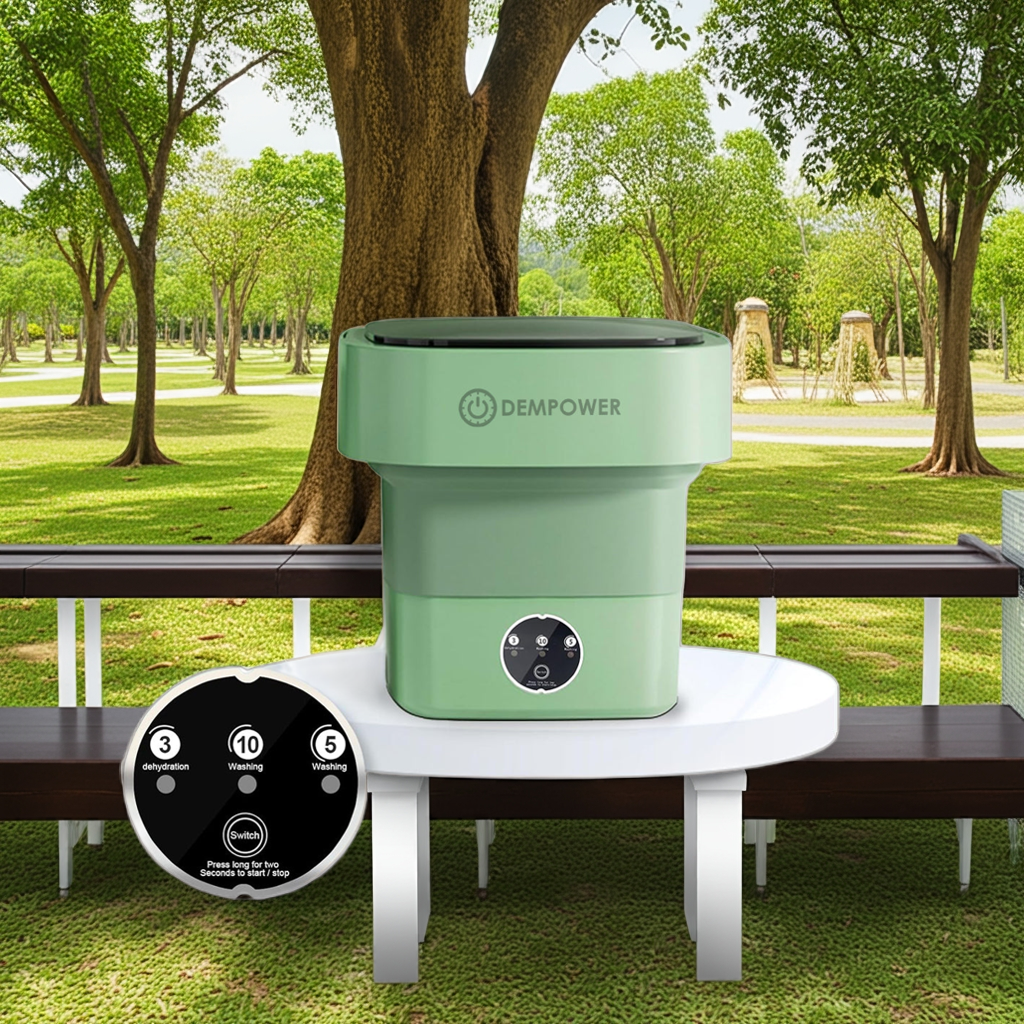 1k Mini Portable Laundry Washing Machine Green