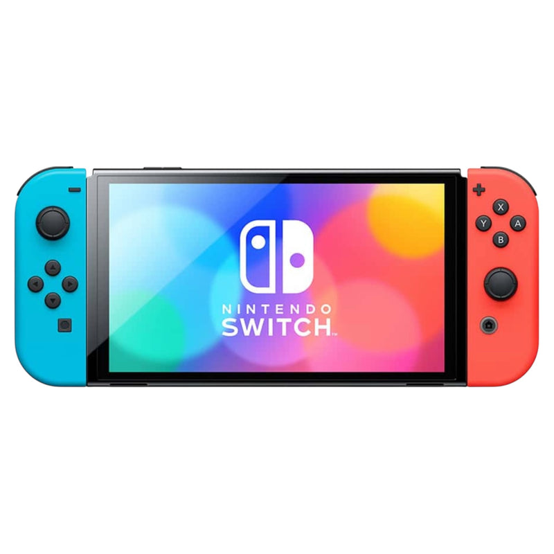 Nintendo Switch OLED Neon BlueRed UK Plug
