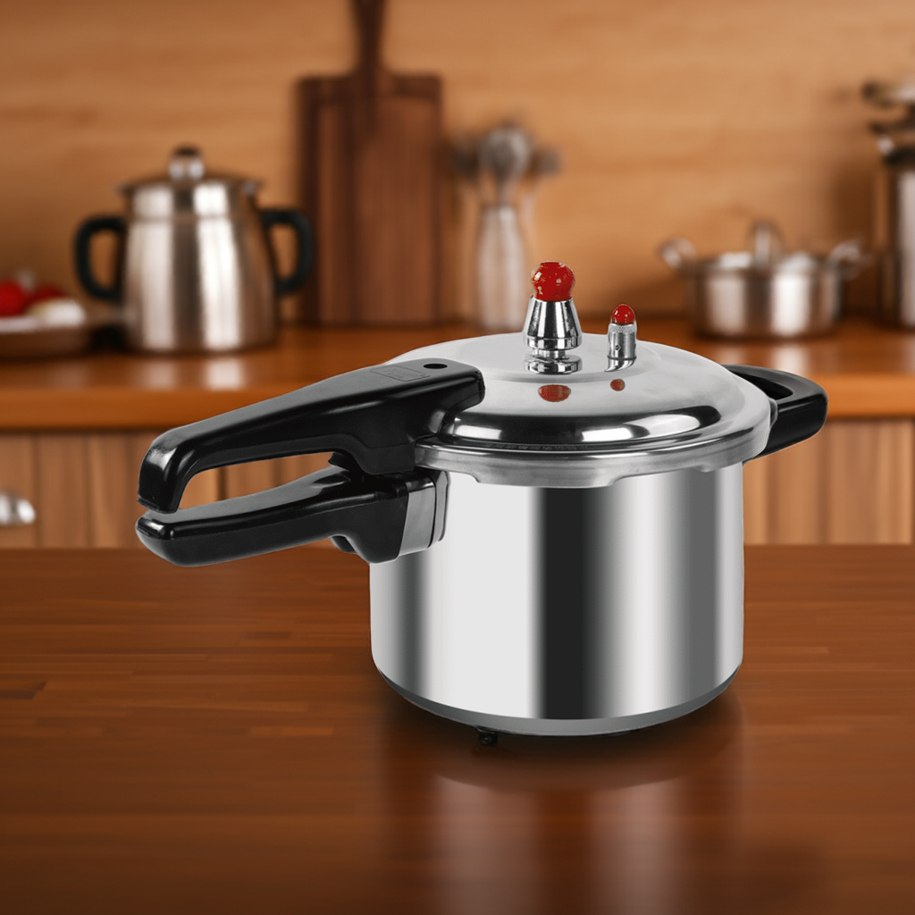 4L Dual Handle Aluminum Pressure Cooker for Home and Catering - UK