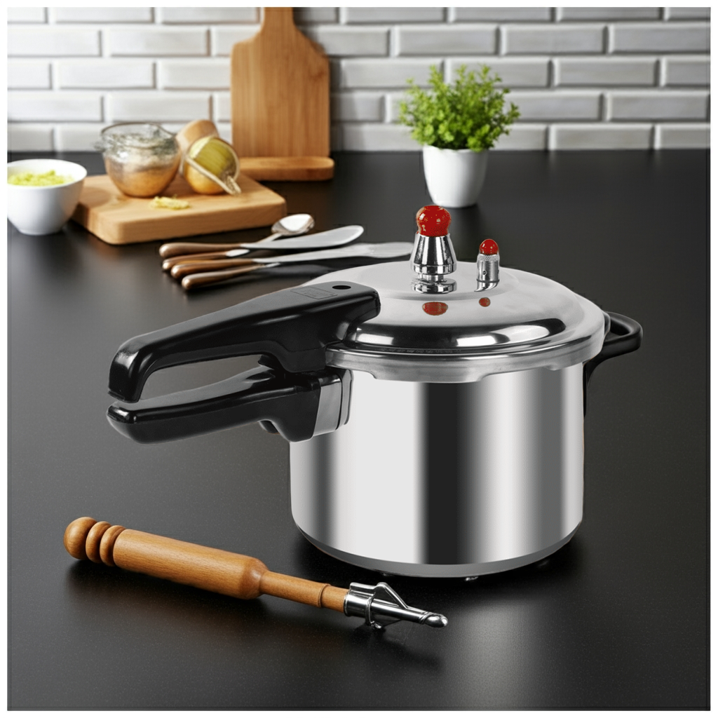 A Kalandula Steel Pressure Cooker for Kitchen & Catering