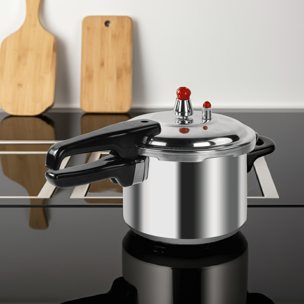 4L Dual Handle Aluminum Pressure Cooker for Home and Catering - UK