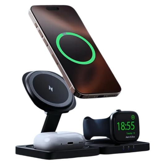 Chargeur sans fil pliable 3 en 1 en acier Kalandula pour iPhone 