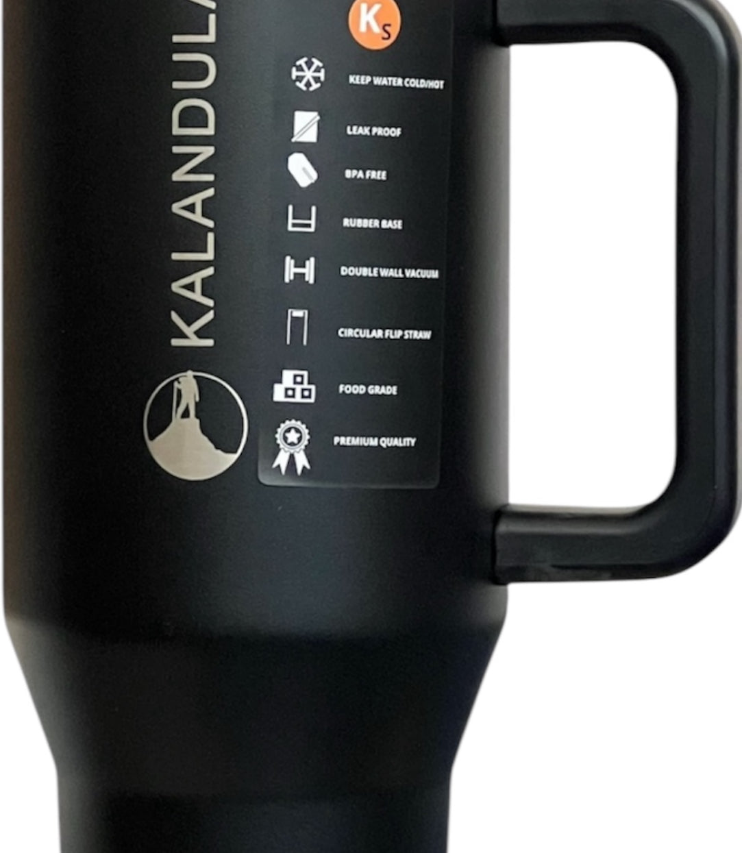 1.2 Kalandula Steel Flip Straw Tumbler 1.2L Leakproof Cup Hot Cold Drinks