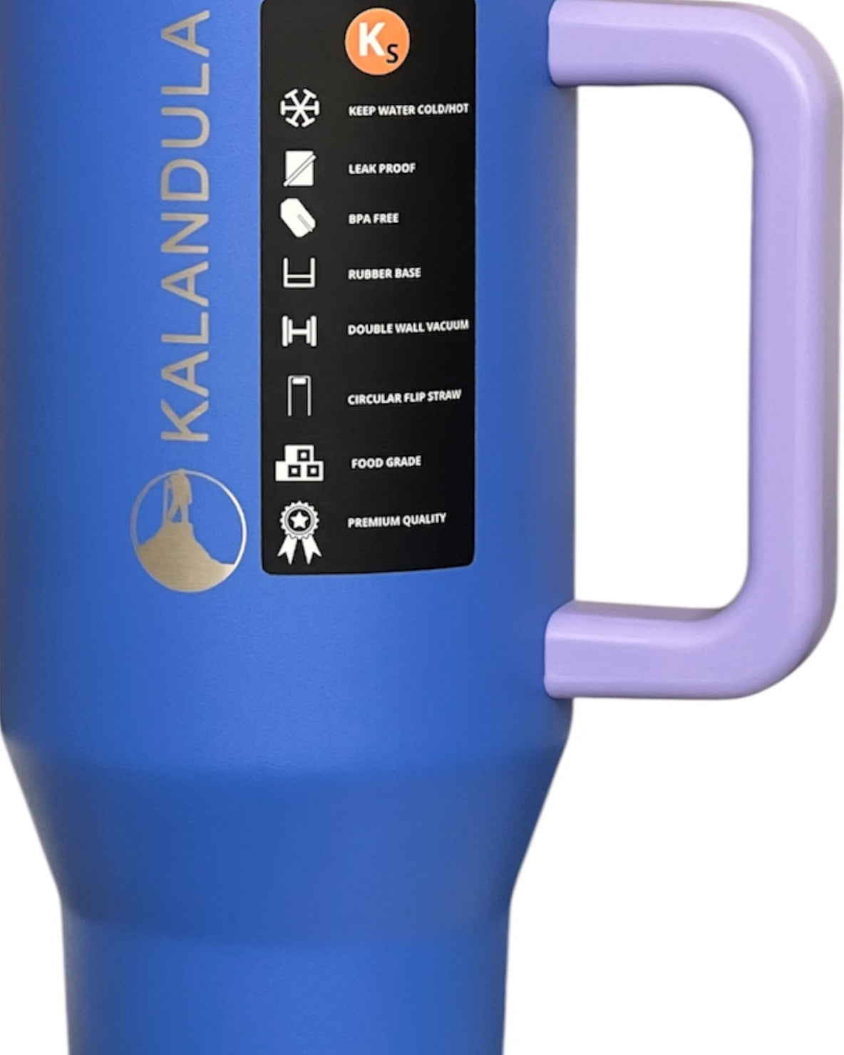 1.2 Kalandula Steel Flip Straw Tumbler 1.2L Leakproof Cup Hot Cold Drinks