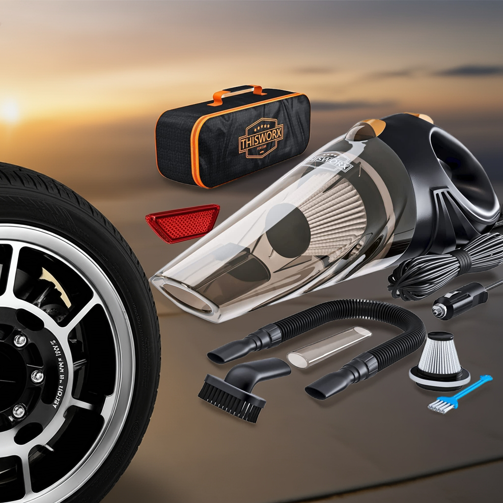 Car Vacuum Cleaner  Portable Handheld 12V Auto Detailer