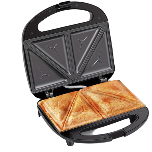 Appareil à sandwichs 2 tranches antiadhésif en forme de triangle grillé au fromage