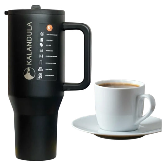 1.2 Kalandula Steel Flip Straw Tumbler 1.2L Leakproof Cup Hot Cold Drinks