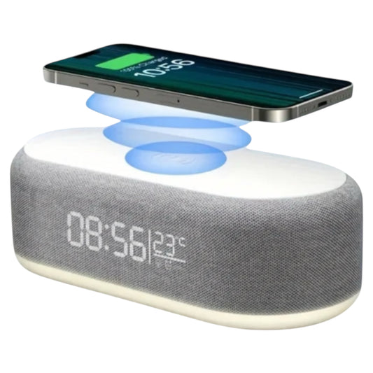 Chargeur sans fil 3 en 1 en acier Kalandula avec réveil