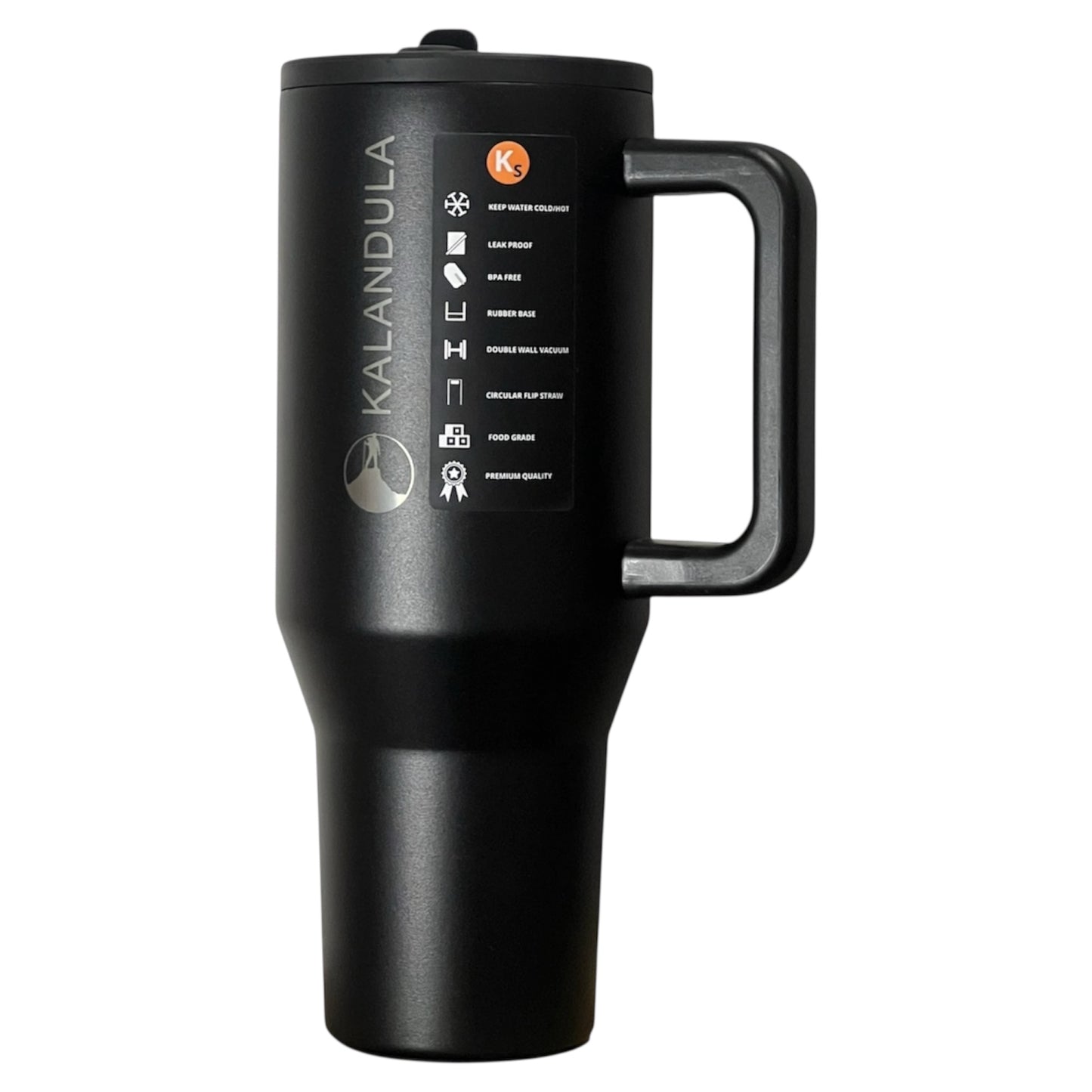 1.2 Kalandula Steel Flip Straw Tumbler 1.2L Leakproof Cup Hot Cold Drinks