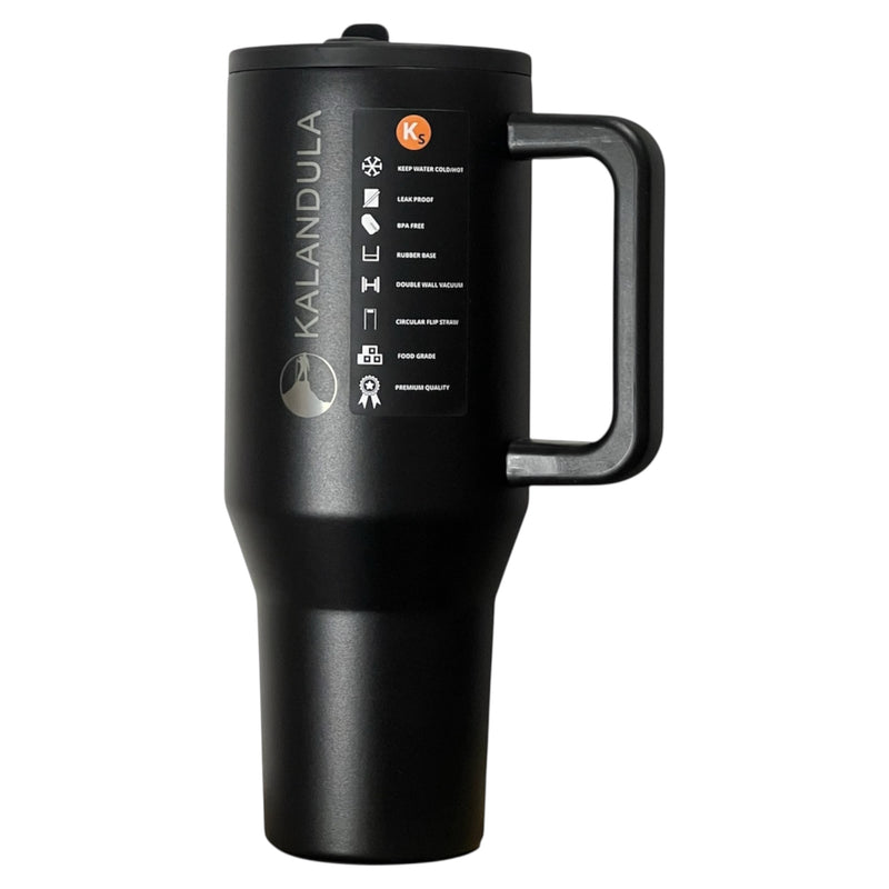 1.2 Kalandula Steel Flip Straw Tumbler 1.2L Leakproof Cup Hot Cold Drinks