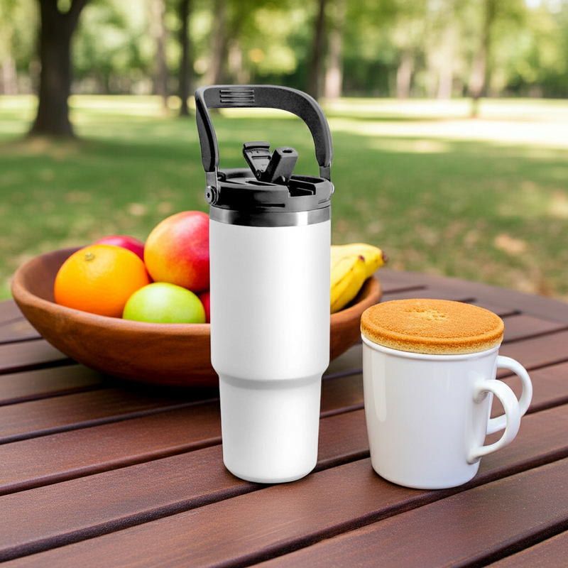 Tumbler with Straw, Travel Mug, Insulated Tumbler