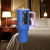 Gobelet à paille rabattable en acier Kalandula 1,2 L, tasse anti-fuite pour boissons chaudes et froides