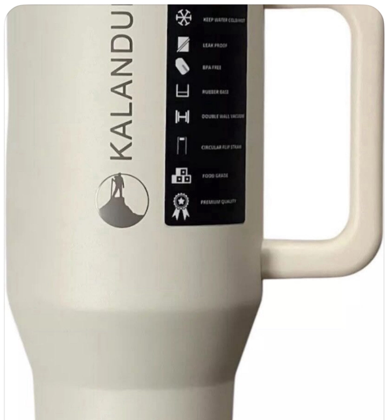 1.2 Kalandula Steel Flip Straw Tumbler 1.2L Leakproof Cup Hot Cold Drinks