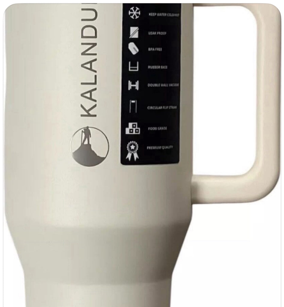 1.2 Kalandula Steel Flip Straw Tumbler 1.2L Leakproof Cup Hot Cold Drinks