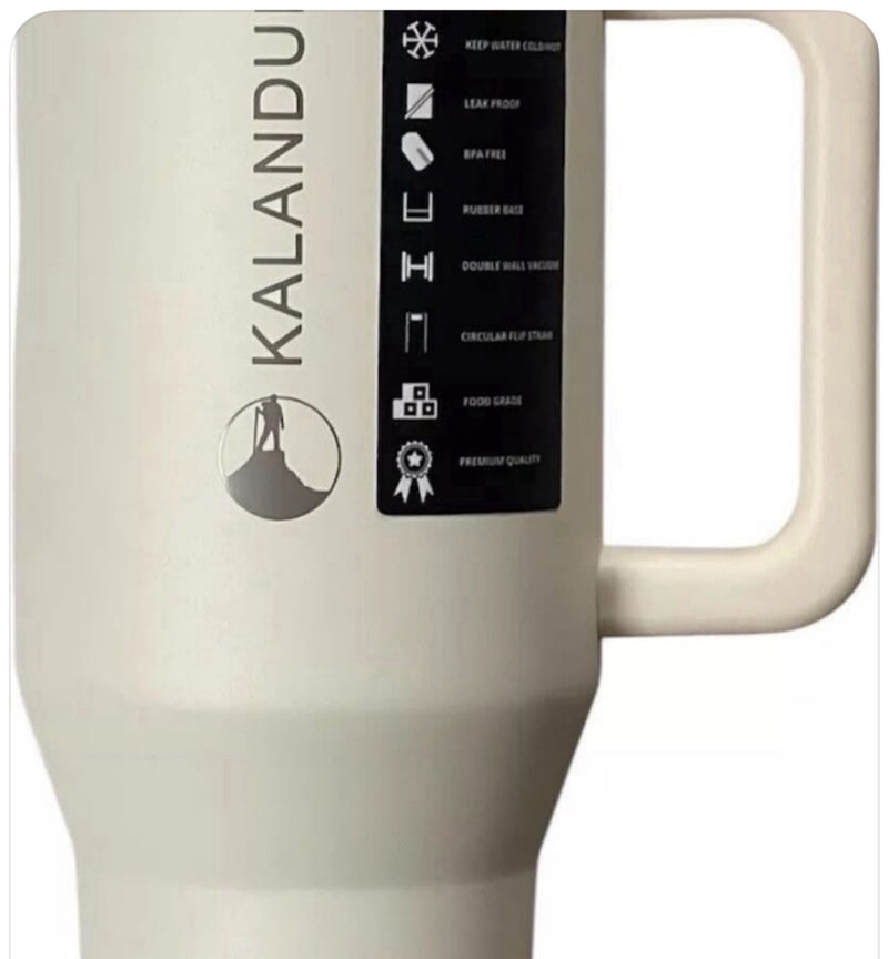 1.2 Kalandula Steel Flip Straw Tumbler 1.2L Leakproof Cup Hot Cold Drinks