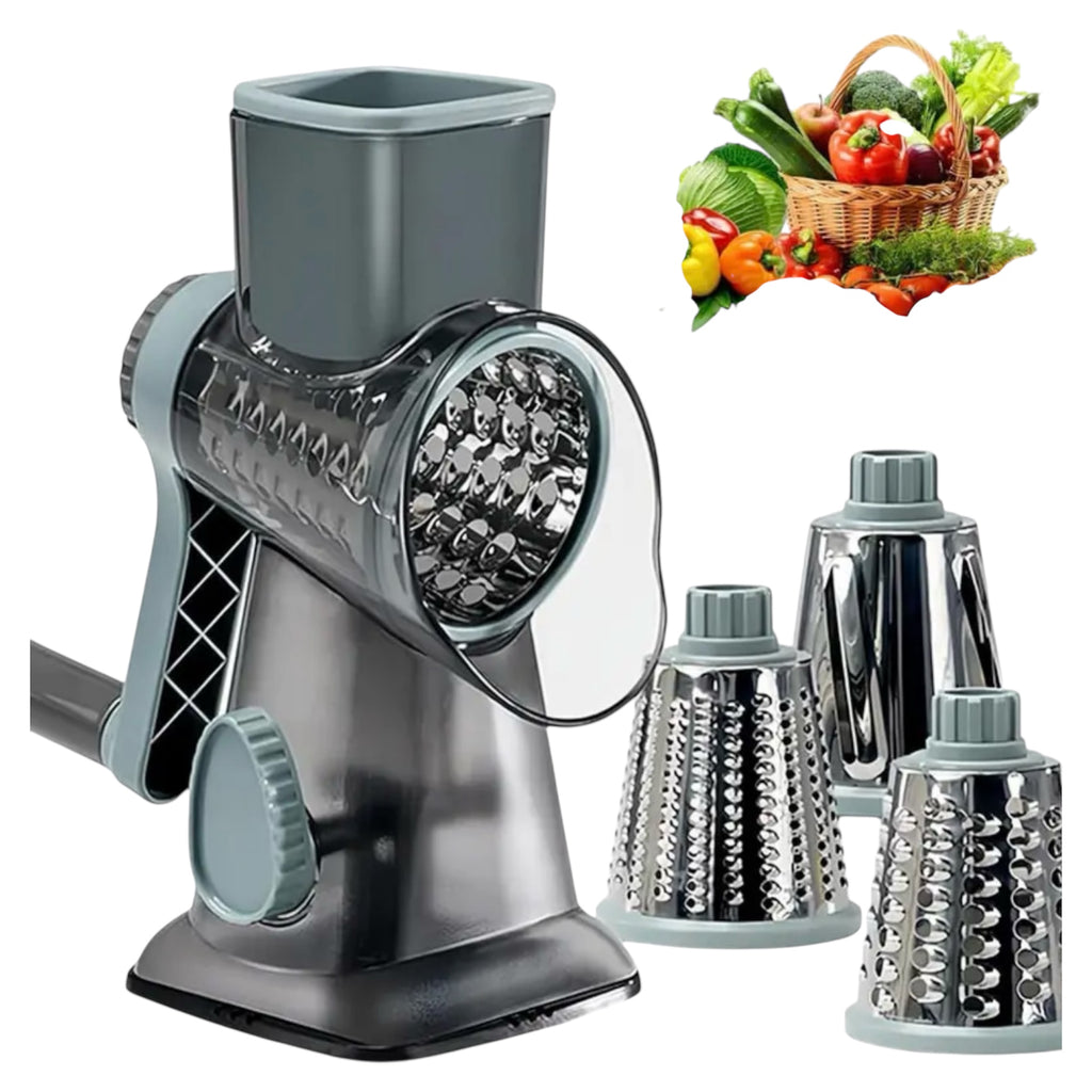 1.3 Kalandula Steel HeavyDuty 3in1 Rotary Food Slicer  Cheese Grater