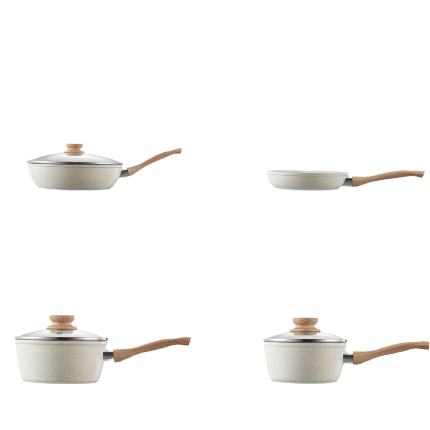 Ensemble de casseroles et poêles en acier Kalandula avec couvercles 15 pièces 