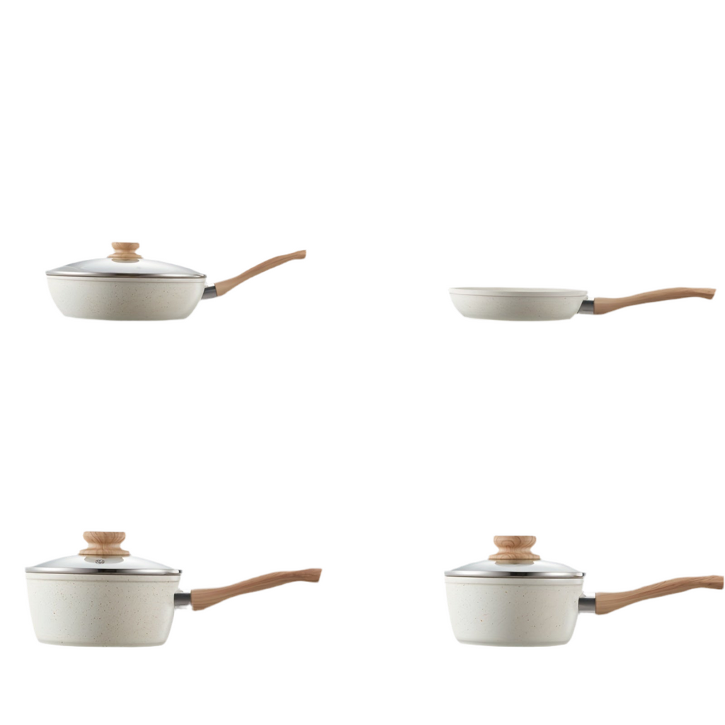 Ensemble de casseroles et poêles en acier Kalandula avec couvercles 15 pièces 