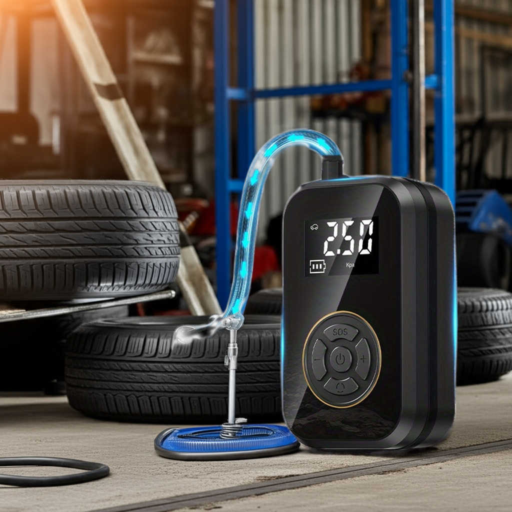 Kalandula steel Rechargeable Portable Air Compressor