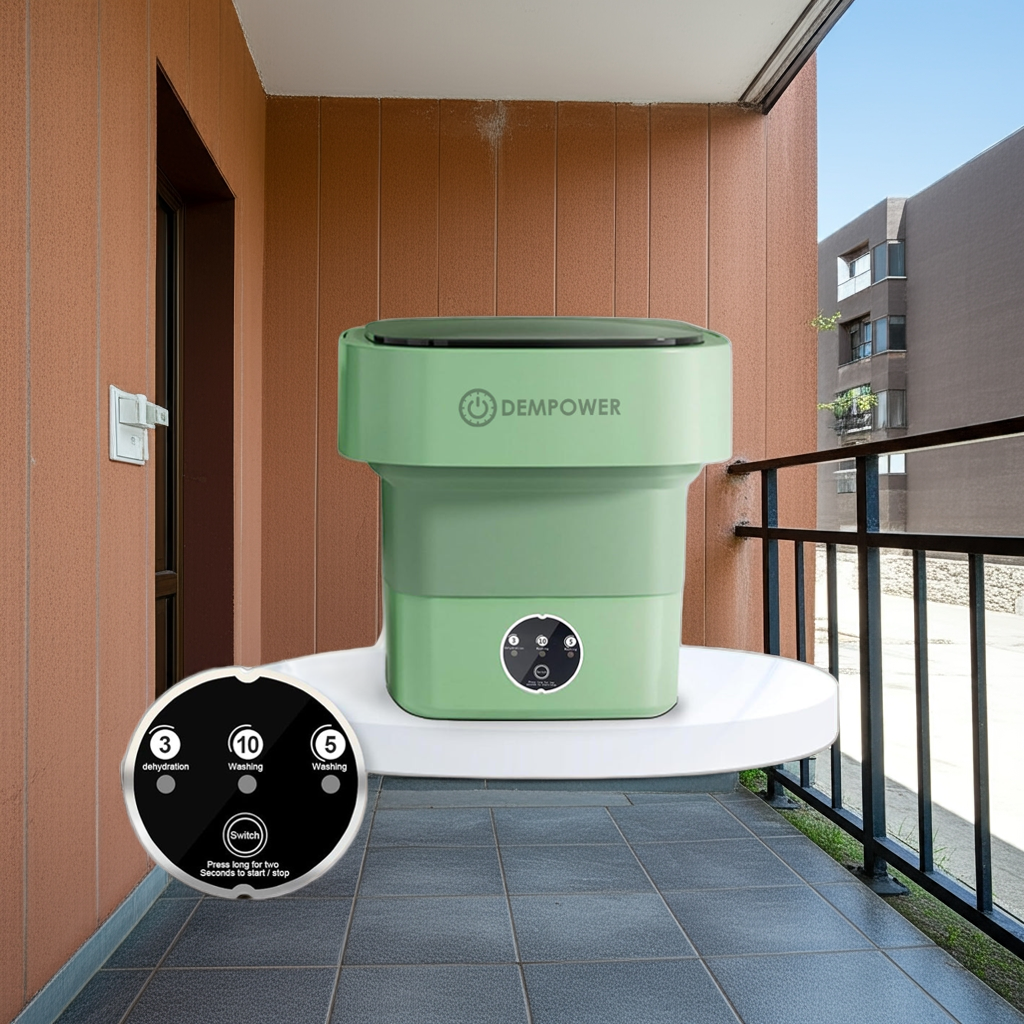 1k Mini Portable Laundry Washing Machine Green
