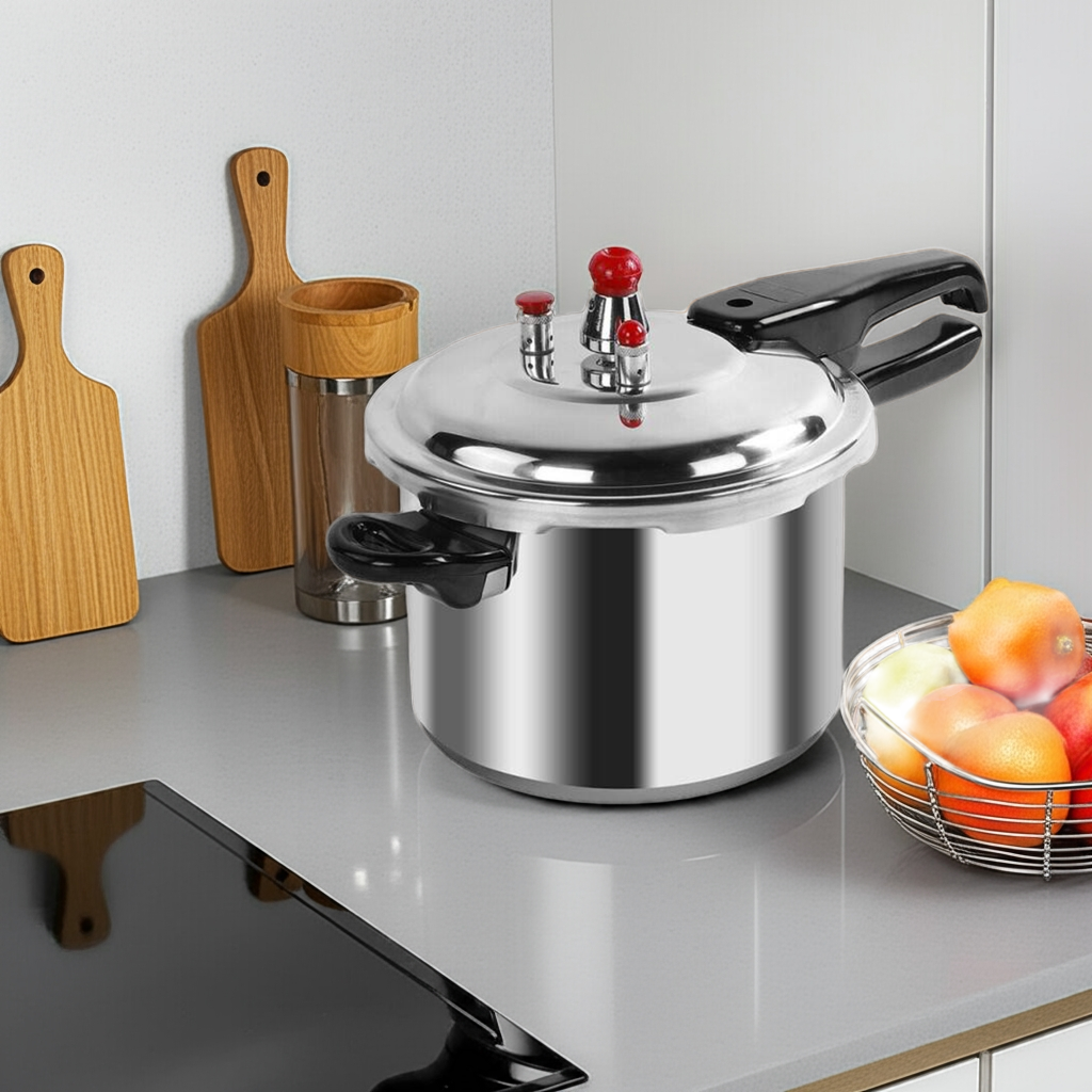 4L Dual Handle Aluminum Pressure Cooker for Home and Catering - UK