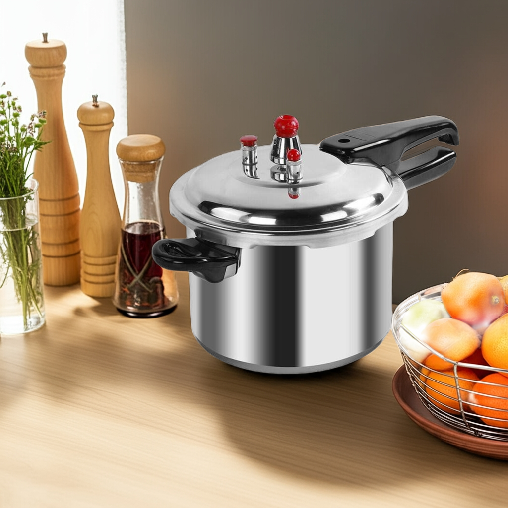 A Kalandula Steel Pressure Cooker for Kitchen & Catering