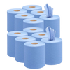 Rouleaux de papier absorbants bleus Kalandula Steel, paquet de 12, à dévidage central