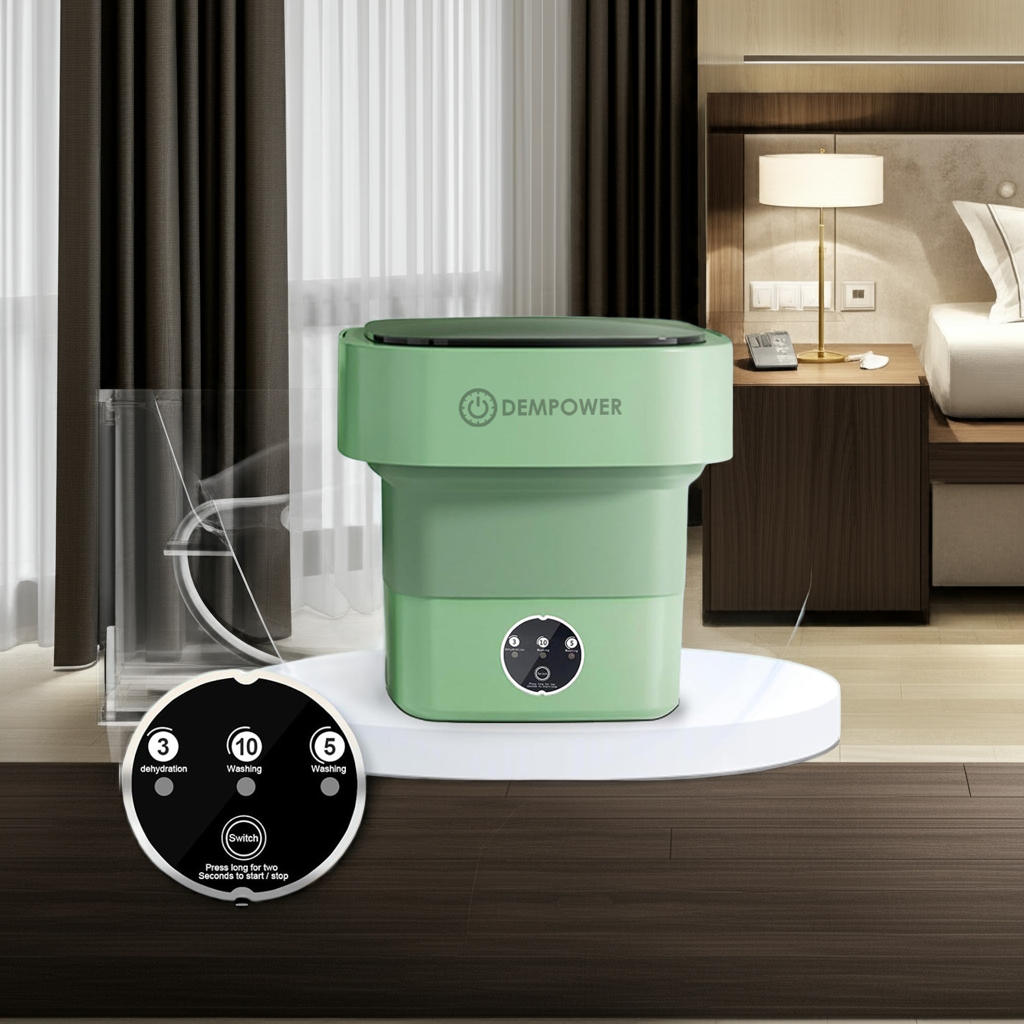 1k Mini Portable Laundry Washing Machine Green