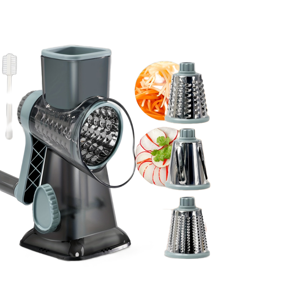1.3 Kalandula Steel HeavyDuty 3in1 Rotary Food Slicer  Cheese Grater