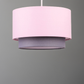 KAlandula Steel Pink  Grey 2 Tier Lamp Shade