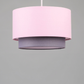 KAlandula Steel Pink  Grey 2 Tier Lamp Shade