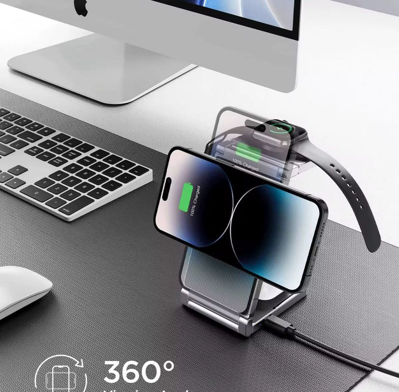 Kalandula Steel 3in1 Wireless Charging Station iPhone 16-12