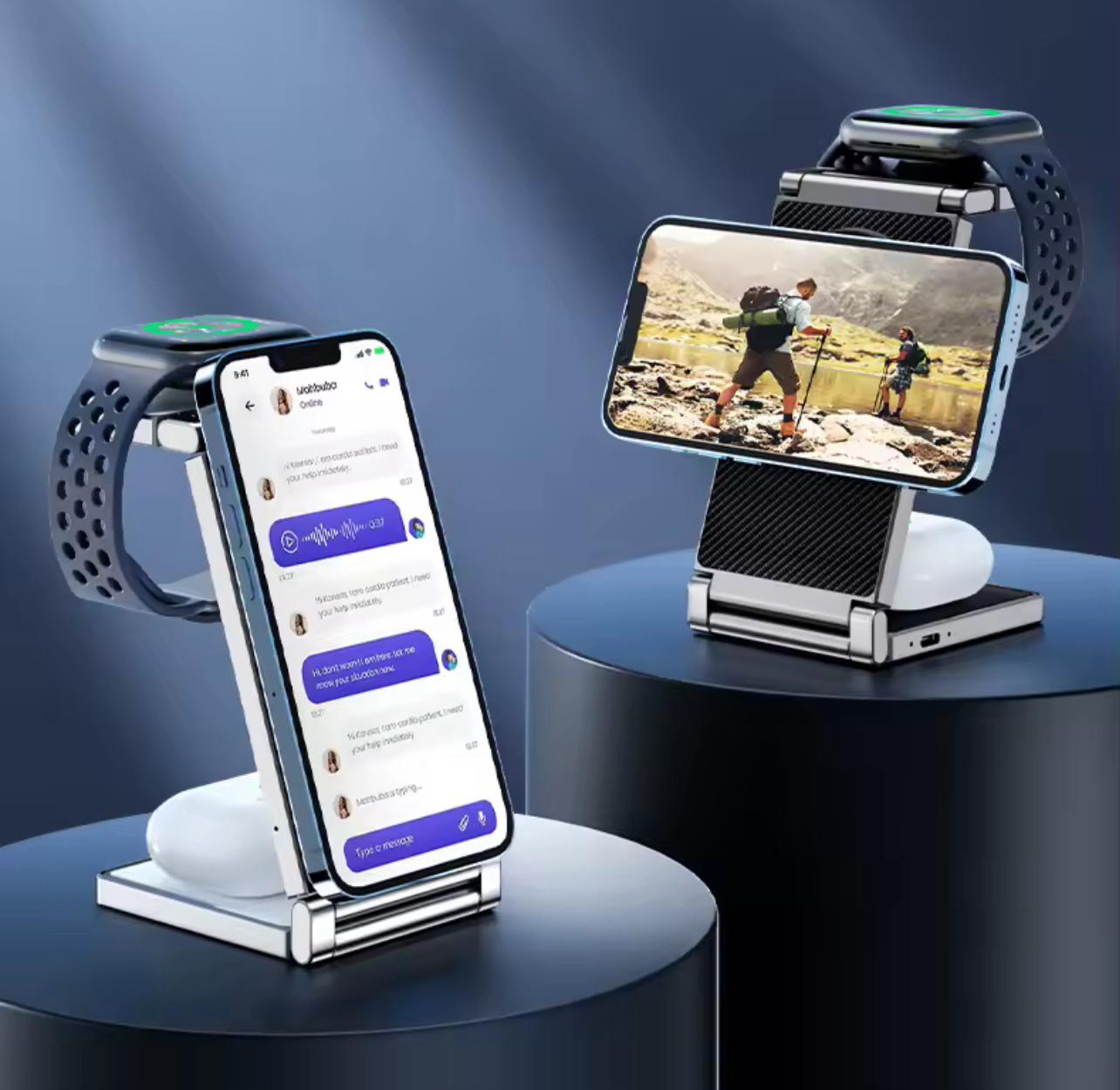 Kalandula Steel 3in1 Wireless Charging Station iPhone 16-12