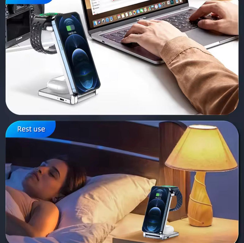 Kalandula Steel 3in1 Wireless Charging Station iPhone 16-12